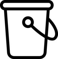 Bucket icon symbol vector image. Illustration of the bucket cleaning equipment washing outline design image. EPS 10