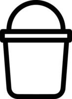 Bucket icon symbol vector image. Illustration of the bucket cleaning equipment washing outline design image. EPS 10