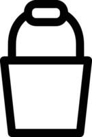 Bucket icon symbol vector image. Illustration of the bucket cleaning equipment washing outline design image. EPS 10