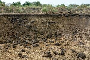 Background view of the basement section, which was dug into the shore. photo