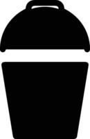 Bucket icon symbol vector image. Illustration of the bucket cleaning equipment washing outline design image. EPS 10