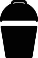 Bucket icon symbol vector image. Illustration of the bucket cleaning equipment washing outline design image. EPS 10