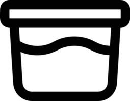 Bucket icon symbol vector image. Illustration of the bucket cleaning equipment washing outline design image. EPS 10