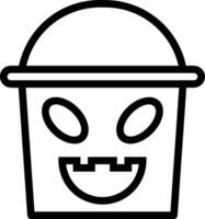 Bucket icon symbol vector image. Illustration of the bucket cleaning equipment washing outline design image. EPS 10