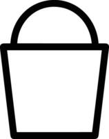 Bucket icon symbol vector image. Illustration of the bucket cleaning equipment washing outline design image. EPS 10