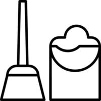 Bucket icon symbol vector image. Illustration of the bucket cleaning equipment washing outline design image. EPS 10