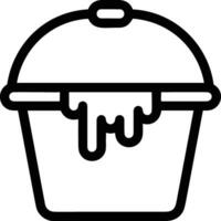 Bucket icon symbol vector image. Illustration of the bucket cleaning equipment washing outline design image. EPS 10