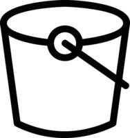 Bucket icon symbol vector image. Illustration of the bucket cleaning equipment washing outline design image. EPS 10