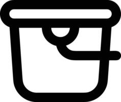 Bucket icon symbol vector image. Illustration of the bucket cleaning equipment washing outline design image. EPS 10