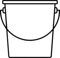 Bucket icon symbol vector image. Illustration of the bucket cleaning equipment washing outline design image. EPS 10