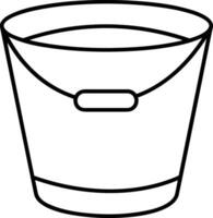 Bucket icon symbol vector image. Illustration of the bucket cleaning equipment washing outline design image. EPS 10