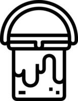 Bucket icon symbol vector image. Illustration of the bucket cleaning equipment washing outline design image. EPS 10