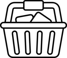 Bucket icon symbol vector image. Illustration of the bucket cleaning equipment washing outline design image. EPS 10