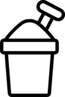 Bucket icon symbol vector image. Illustration of the bucket cleaning equipment washing outline design image. EPS 10