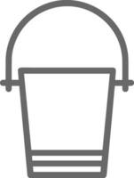 Bucket icon symbol vector image. Illustration of the bucket cleaning equipment washing outline design image. EPS 10