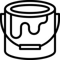 Bucket icon symbol vector image. Illustration of the bucket cleaning equipment washing outline design image. EPS 10