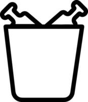 Bucket icon symbol vector image. Illustration of the bucket cleaning equipment washing outline design image. EPS 10