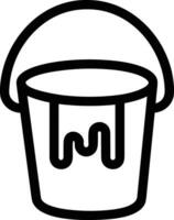 Bucket icon symbol vector image. Illustration of the bucket cleaning equipment washing outline design image. EPS 10