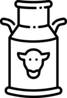 Bucket icon symbol vector image. Illustration of the bucket cleaning equipment washing outline design image. EPS 10