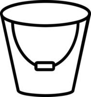 Bucket icon symbol vector image. Illustration of the bucket cleaning equipment washing outline design image. EPS 10