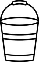 Bucket icon symbol vector image. Illustration of the bucket cleaning equipment washing outline design image. EPS 10