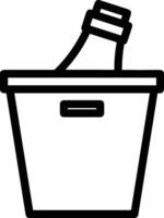 Bucket icon symbol vector image. Illustration of the bucket cleaning equipment washing outline design image. EPS 10