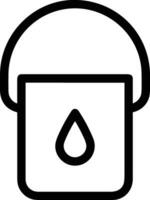 Bucket icon symbol vector image. Illustration of the bucket cleaning equipment washing outline design image. EPS 10