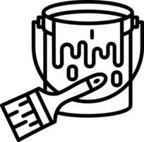 Bucket icon symbol vector image. Illustration of the bucket cleaning equipment washing outline design image. EPS 10