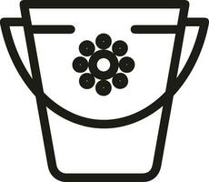 Bucket icon symbol vector image. Illustration of the bucket cleaning equipment washing outline design image. EPS 10