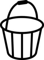 Bucket icon symbol vector image. Illustration of the bucket cleaning equipment washing outline design image. EPS 10