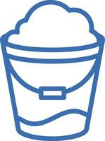 Bucket icon symbol vector image. Illustration of the bucket cleaning equipment washing outline design image. EPS 10