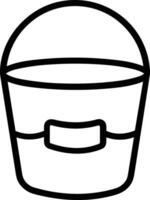 Bucket icon symbol vector image. Illustration of the bucket cleaning equipment washing outline design image. EPS 10