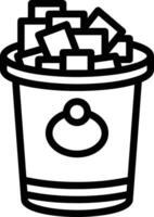 Bucket icon symbol vector image. Illustration of the bucket cleaning equipment washing outline design image. EPS 10