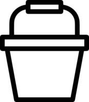 Bucket icon symbol vector image. Illustration of the bucket cleaning equipment washing outline design image. EPS 10