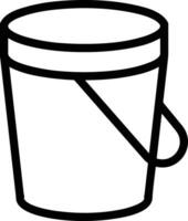 Bucket icon symbol vector image. Illustration of the bucket cleaning equipment washing outline design image. EPS 10