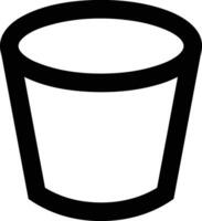 Bucket icon symbol vector image. Illustration of the bucket cleaning equipment washing outline design image. EPS 10