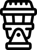 Bucket icon symbol vector image. Illustration of the bucket cleaning equipment washing outline design image. EPS 10