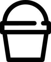 Bucket icon symbol vector image. Illustration of the bucket cleaning equipment washing outline design image. EPS 10