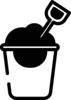 Bucket icon symbol vector image. Illustration of the bucket cleaning equipment washing outline design image. EPS 10