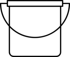 Bucket icon symbol vector image. Illustration of the bucket cleaning equipment washing outline design image. EPS 10