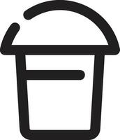 Bucket icon symbol vector image. Illustration of the bucket cleaning equipment washing outline design image. EPS 10