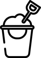 Bucket icon symbol vector image. Illustration of the bucket cleaning equipment washing outline design image. EPS 10