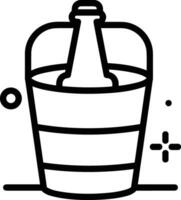 Bucket icon symbol vector image. Illustration of the bucket cleaning equipment washing outline design image. EPS 10