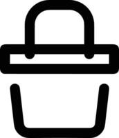 Bucket icon symbol vector image. Illustration of the bucket cleaning equipment washing outline design image. EPS 10