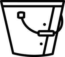 Bucket icon symbol vector image. Illustration of the bucket cleaning equipment washing outline design image. EPS 10