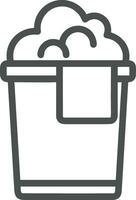 Bucket icon symbol vector image. Illustration of the bucket cleaning equipment washing outline design image. EPS 10