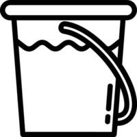 Bucket icon symbol vector image. Illustration of the bucket cleaning equipment washing outline design image. EPS 10