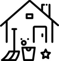 Bucket icon symbol vector image. Illustration of the bucket cleaning equipment washing outline design image. EPS 10