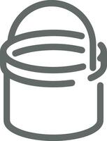 Bucket icon symbol vector image. Illustration of the bucket cleaning equipment washing outline design image. EPS 10