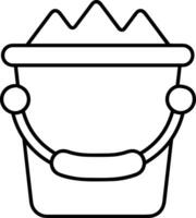 Bucket icon symbol vector image. Illustration of the bucket cleaning equipment washing outline design image. EPS 10